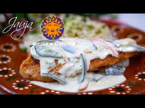 Pescado Con Rajas y Crema