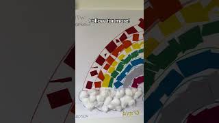 Cute rainbow activity for kids #finemotorskill #art #diy