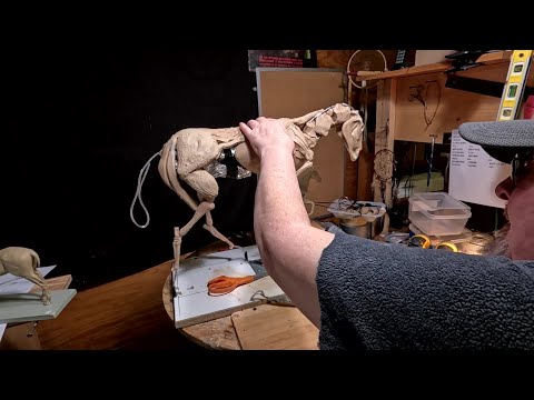 Adding the First Clay to my TruForm Horse Armature For a New Project