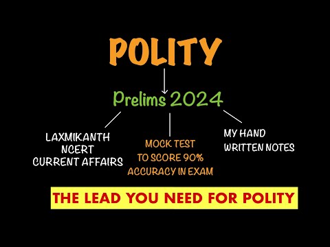 POLITY FOR PRELIMS 2024 || Final Strategy || @Clearvisionforupsc