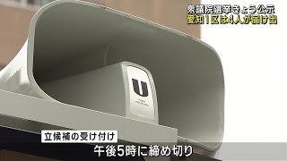 衆院選が公示　12日間の選挙戦がスタート　愛知1区は4人が立候補 (24/10/15 12:01)