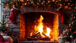 🎄 Crackling Fireplace & Classic Holiday Music 🎅 | Best Christmas Songs 2024 ❄