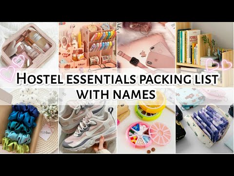 Hostel essentials packing list with names • Everything you need for hostel • STYLE POINT