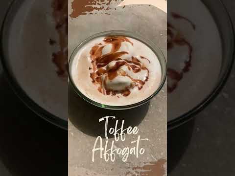 Affogato Recipe | Toffee Affogato | Italian Coffee Based Dessert | 3 Ingredients #shorts #affogato