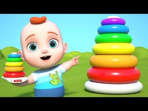 Learn Colors with Stacking Rings | Best Educational Videos & Kids Songs