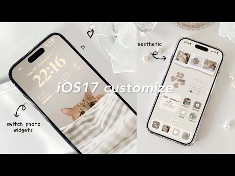 iOS 17 AESTHETIC CUSTOMISE! 🤎 beige theme  | custom iphone theme, widgets, icons tutorial