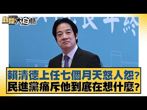 賴清德上任七個月天怒人怨？民進黨痛斥他到底在想什麽？【新聞大白話】20250111-3｜王鴻薇 李永萍 李明賢