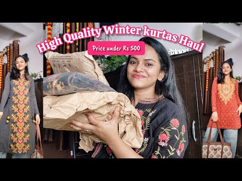 High quality woolen kurtis Haul under Rs 500/- @amazonfashion  #haul #amazonsale