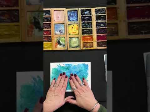 Create Stunning Watercolor Textures with Plastic Wrap!