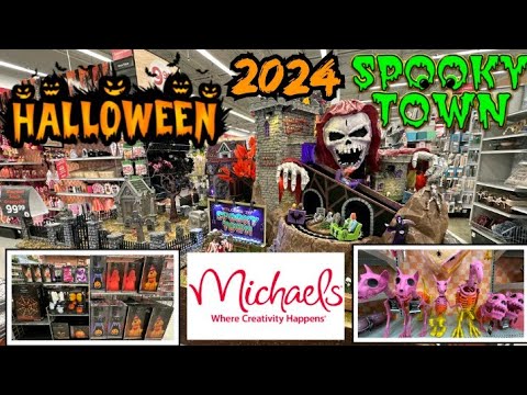 Michaels NEW Halloween Decor 2024 Full Walkthrough Ft Lemax Spooky Town & More