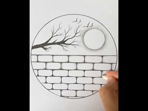 Easy scenery drawing #drawing #drawingofnature #fyp #sketch #satisfying #artvideo