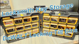 DEWALT Locking Tilt Bins Locksmith Key Storage #locksny