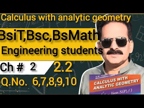 Math BSIT|BSc||BsMath|Calculus with analytic geometry|Ch 2 Derivatives|Exe 2.2|Q.No5 to 10|Prof Asif