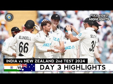 India vs New Zealand 2nd Test Day 3 Full Match Highlights | IND vs NZ 2nd Test 2024 Day 3 Highlights