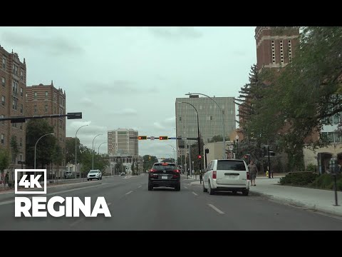 Driving in Regina, Saskatchewan, Canada 4K (2021 Summer)