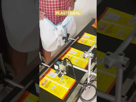 How to Print MRP Dates on Pouches: Meenjet MX Conveyor Printer Tutorial #onlineinkjetprinter