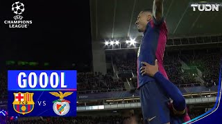 ¡ES GOLEADA! Doblete de Raphinha | Barcelona 3-1 Benfica | UEFA Champions League 24/25 | TUDN