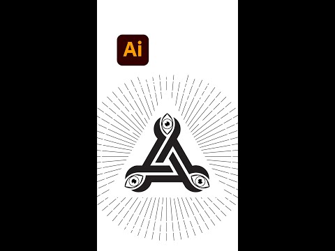 Triangle Letter A logo illustration - Illustrator tips #shorts - Design.lk