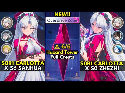 S0R1 Carlotta x S6 Sanhua & S0 Zhezhi | ToA Hazard Tower 6 Crests | Wuthering Waves 2.0