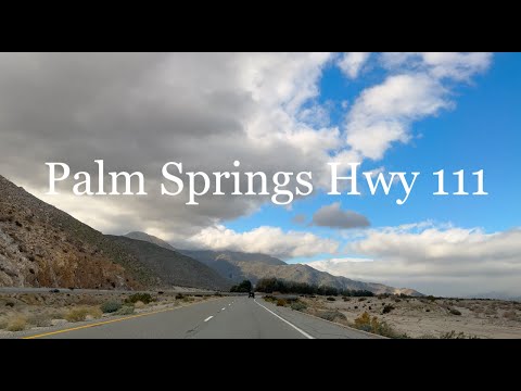 California State Route 111 (SR 111) 111 from Palm Springs Desert Rain to Beaumont Driving Tour 4K.