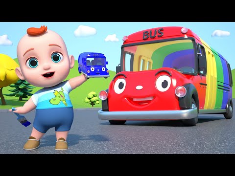 The Wheels on The Bus Song | Colorful Bus | Leo Kids Songs & Nursery Rhymes