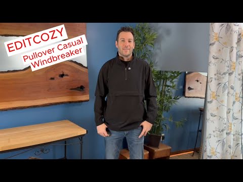 EDITCOZY Pullover Casual Windbreaker, lightweight and comfy