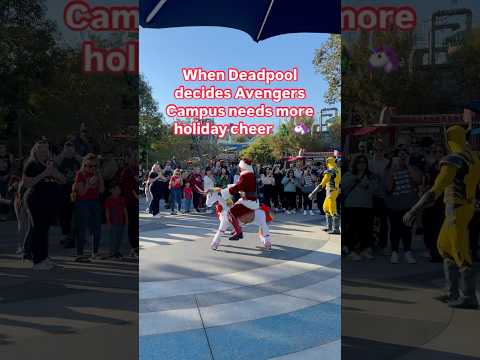 Santapool brings all the holiday cheer #deadpool #wolverine #disney #disneypark #disneylife