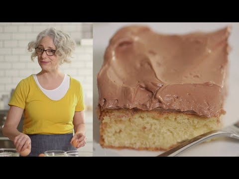 Vanilla Sheet Cake with Chocolate-Ganache Buttercream - Everyday Food with Sarah Carey