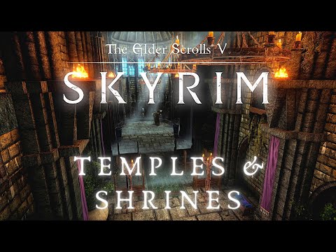 Skyrim SE 4K Music & Ambience | Temples & Shrines | Sleep, Study, Relax | Ambient Music [1 Hr]