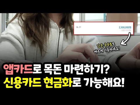 신용카드현금화 휴대폰 앱카드로 목돈 마련하는 법! (수수료 낮은 업체 찾은 후기)