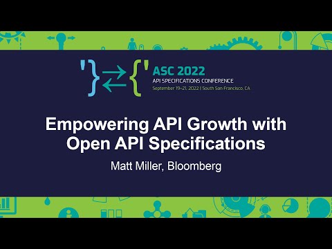 Empowering API Growth with Open API Specifications - Matt Miller, Bloomberg