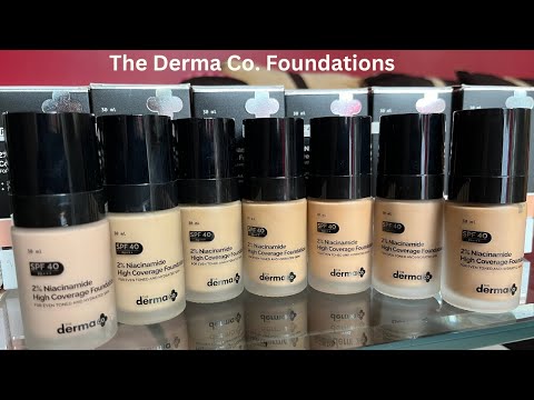 The Derma Co. Foundations||Swatches, Applications & Demo