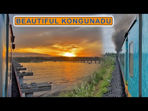 Morning run through Beautiful KONGUNADU region behind ALCO Twins : Indian railways