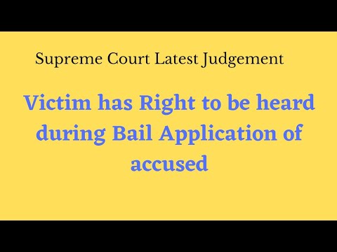 #scjudgement victim has right of hearing during bail application of accused/Jagjeet Singh V.s Ashish