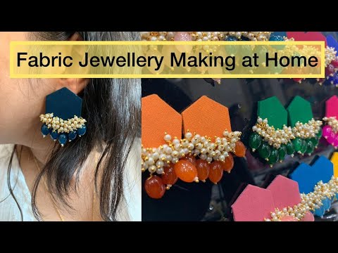 DIY Fabric Jewellery Making at Home | Fabric Earrings Tutorial | Handicrafts by Shireen