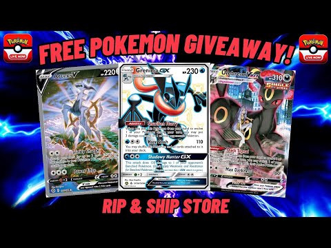 🔴Live -  Free Giveaways! Pokémon Cards & Rip & Ship Store!