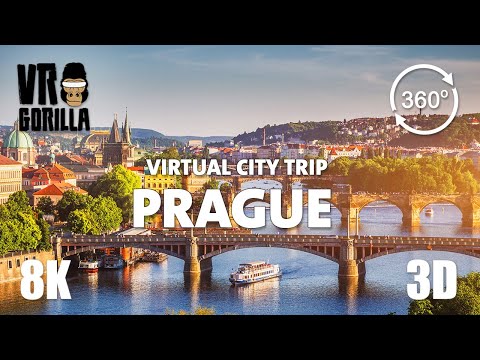 Prague, Czech Republic Guided Tour in 360 VR (short) - Virtual City Trip - 8K 3D 360 Video