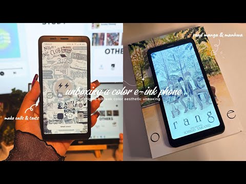 🦋a color e-ink phone | bigme hibreak color aesthetic review