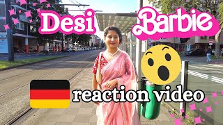 Indian Barbie in Germany | German reaction video to Indian wearing Saree in Germany 🇩🇪