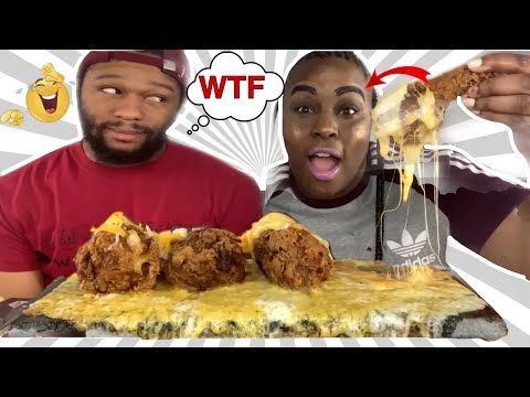 DOING MY MAKEUP UGLY MUKPRANK & CRUNCHY CHICKEN CHEESY STONE MUKBANG