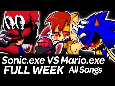 Mario Madness V2 but Sonic.exe vs Mario.exe Full Main week +New All Stars | Friday Night Funkin'