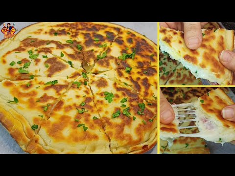 فطيرة العشر دقائق 😍 الخطيييرة 😋بمكونات بسيطة وطريقة سهلة جداا بدون تخمير وبدون فرن 🔥👌🏻