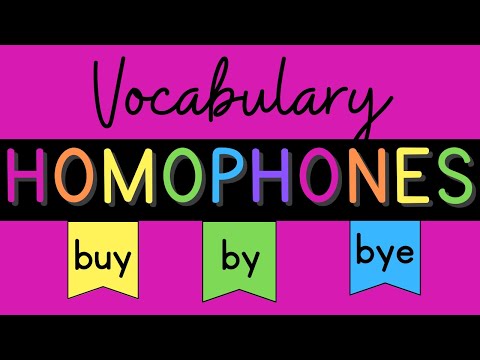 All About Homophones {Vocabulary Building}