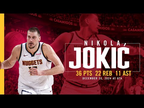 Nikola Jokić Put Up Video Game Numbers vs. Jazz 📺 | 12/30/24 Full Game Highlights