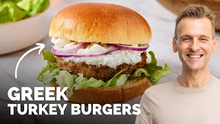 Grilled Greek Turkey Burgers