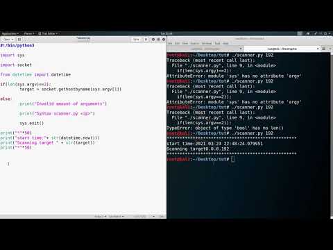 Scripting In python -01 | Writing Basic Port Scanning Script using python | Kali Linux