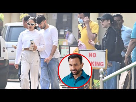 Karisma Kapoor, Sara Ali Khan & Ibrahim Leaves Lilavati Hospital After Visiting Saif Ali Khan