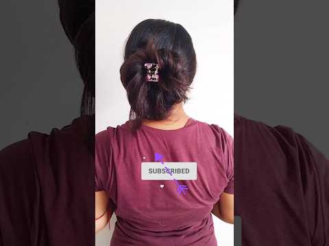 cute hairstyle 💕 #shorts #ytshorts #hairstyle #hairtutorial #easyhairstyles #viral#clutcherhairstyle