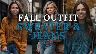 Cozy Knit Sweater & Jeans Combo: The Perfect Fall Outfit | 2024 Fall Fashion Trends