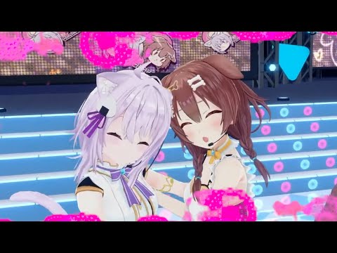 おかゆところねが3Dでひたすら可愛いポーズ(?)する動画【ホロライブ/切り抜き】